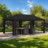 Gazebo-kansio 6 x 3 m Musta Polyesteri 190 gsm