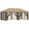 Gazebo-peite sivuseinillä Beige 600,5 x 300,5 cm Polyesteri