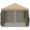 Gazebo-peite sivuseinillä Beige 600,5 x 300,5 cm Polyesteri