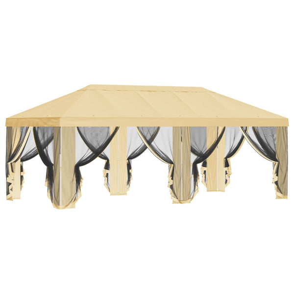 Gazebo-peite sivuseinillä Kerma 600,5 x 300,5 cm Polyesteri