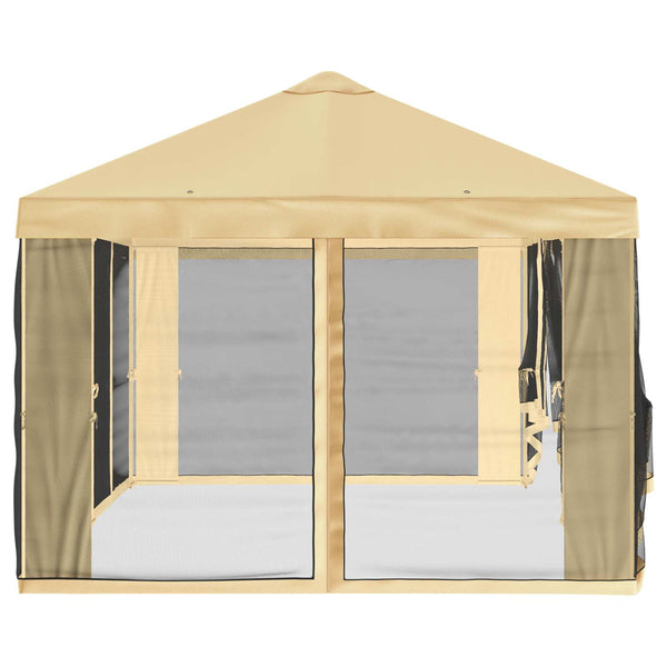 Gazebo-peite sivuseinillä Kerma 600,5 x 300,5 cm Polyesteri