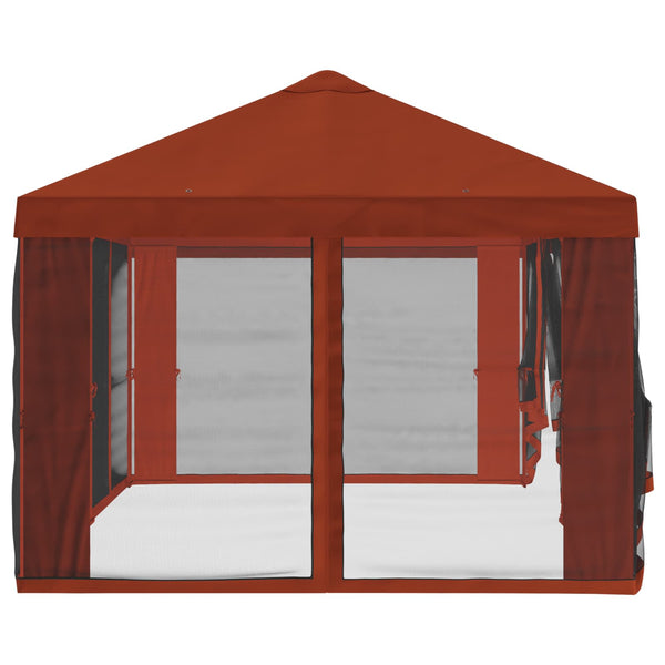 Gazebo-peite sivuseinillä Terrakotta 600,5 x 300,5 cm
