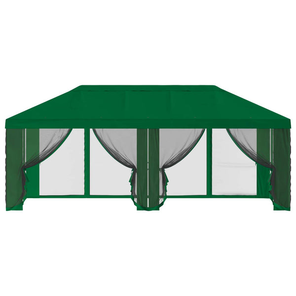 Gazebo-peite sivuseinillä Vihreä 600,5 x 300,5 cm Polyesteri