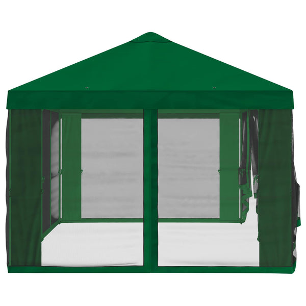 Gazebo-peite sivuseinillä Vihreä 600,5 x 300,5 cm Polyesteri