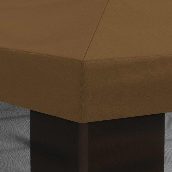 Gazebo-peite sivuseinillä 600,5 x 300,5 cm Taupe Polyesteri