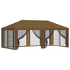 Gazebo-peite sivuseinillä 600,5 x 300,5 cm Taupe Polyesteri