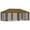 Gazebo-peite sivuseinillä 600,5 x 300,5 cm Taupe Polyesteri
