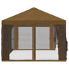 Gazebo-peite sivuseinillä 600,5 x 300,5 cm Taupe Polyesteri