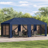 Gazebo-peite sivuseinillä Sininen 600,5 x 300,5 cm Polyesteri