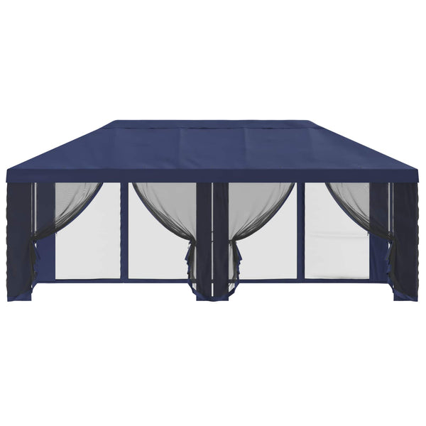 Gazebo-peite sivuseinillä Sininen 600,5 x 300,5 cm Polyesteri
