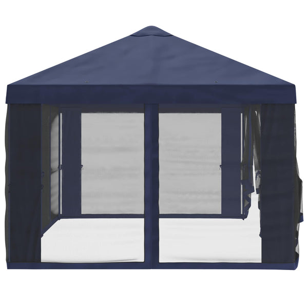 Gazebo-peite sivuseinillä Sininen 600,5 x 300,5 cm Polyesteri