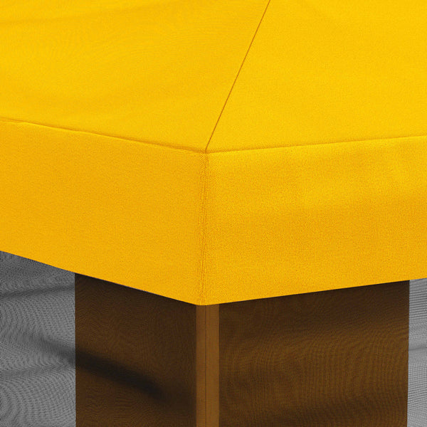 Gazebo-peite sivuseinillä Keltainen 600,5 x 300,5 cm Polyesteri