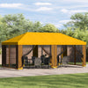 Gazebo-peite sivuseinillä Keltainen 600,5 x 300,5 cm Polyesteri
