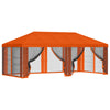 Gazebo-peite sivuseinillä Oranssi 600,5 x 300,5 cm Polyesteri