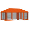 Gazebo-peite sivuseinillä Oranssi 600,5 x 300,5 cm Polyesteri