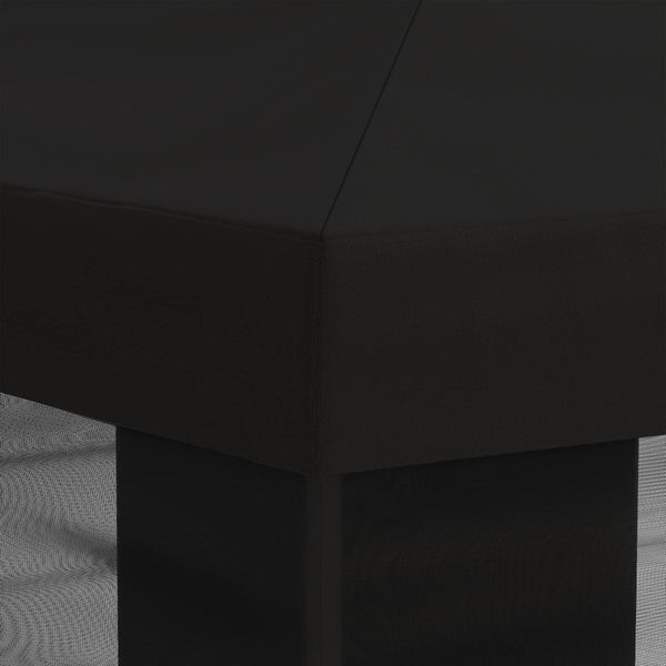 Gazebo-peite sivuseinillä Musta 600,5 x 300,5 cm Polyesteri