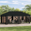 Gazebo-peite sivuseinillä Musta 600,5 x 300,5 cm Polyesteri