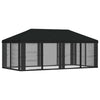 Gazebo-peite sivuseinillä Musta 600,5 x 300,5 cm Polyesteri