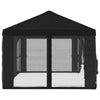 Gazebo-peite sivuseinillä Musta 600,5 x 300,5 cm Polyesteri