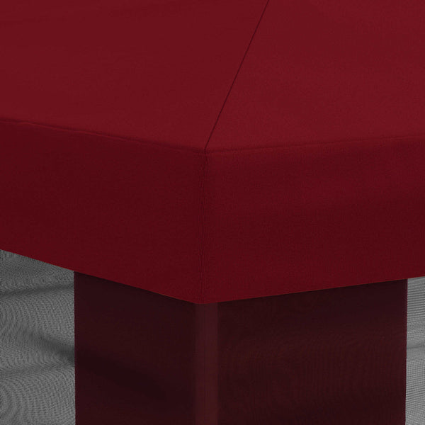Gazebo-peite sivuseinillä Burgundi 600,5 x 300,5 cm Polyesteri