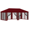 Gazebo-peite sivuseinillä Burgundi 600,5 x 300,5 cm Polyesteri