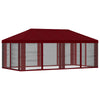 Gazebo-peite sivuseinillä Burgundi 600,5 x 300,5 cm Polyesteri