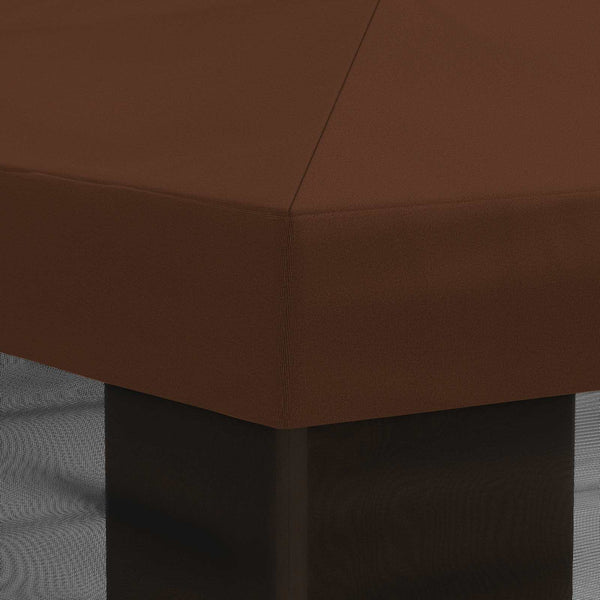 Gazebo-peite sivuseinillä Ruskea 600,5 x 300,5 cm Polyesteri
