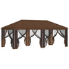 Gazebo-peite sivuseinillä Ruskea 600,5 x 300,5 cm Polyesteri