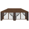 Gazebo-peite sivuseinillä Ruskea 600,5 x 300,5 cm Polyesteri