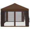 Gazebo-peite sivuseinillä Ruskea 600,5 x 300,5 cm Polyesteri