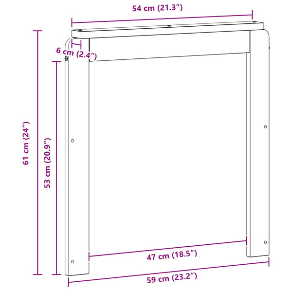Käsinojat 2 kpl Ruskea 59 x 6 x 61 cm Tiheä akasiapuu