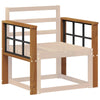 Käsinoja 2 kpl Luonnollinen 60 x 6 x 61 cm Tiheä akasiapuu