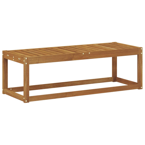 Ulkotuoli-penkki Tiheä akasiapuu Luonnollinen 115 x 43 x 37 cm