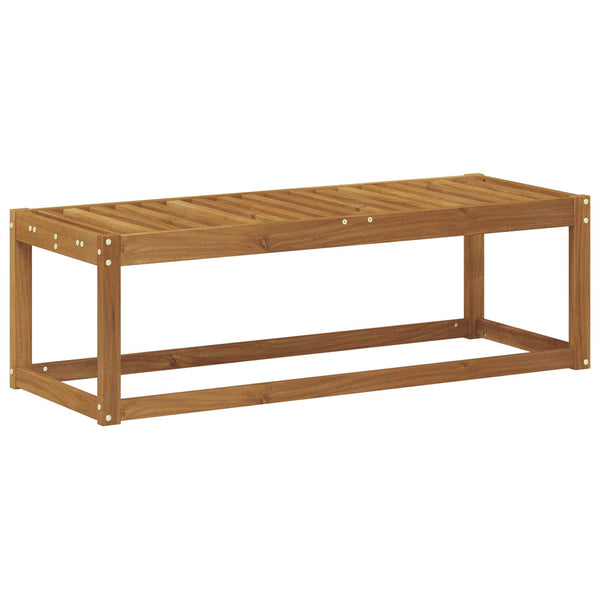Ulkotuoli-penkki Tiheä akasiapuu Luonnollinen 115 x 43 x 37 cm