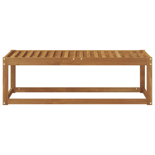 Ulkotuoli-penkki Tiheä akasiapuu Luonnollinen 115 x 43 x 37 cm