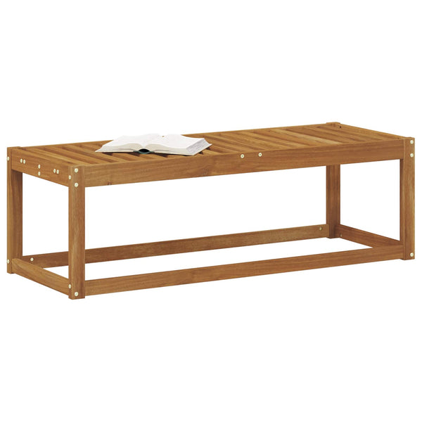 Ulkotuoli-penkki Tiheä akasiapuu Luonnollinen 115 x 43 x 37 cm