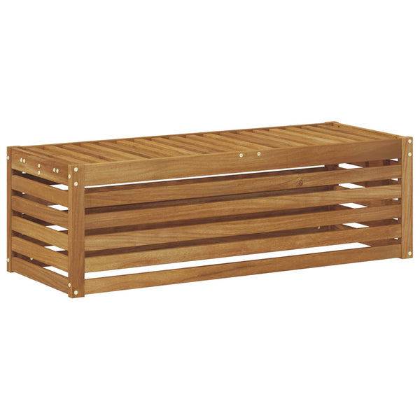 Ulkotuoli-penkki Tiheä akasiapuu Luonnollinen 115 x 43 x 37 cm