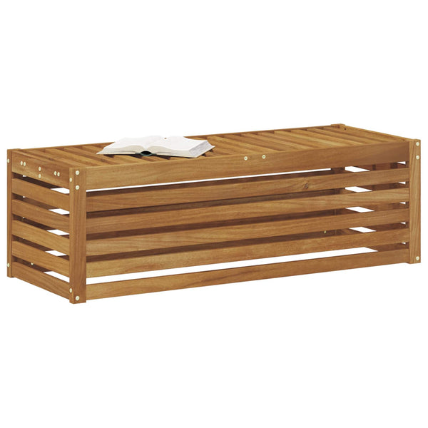 Ulkotuoli-penkki Tiheä akasiapuu Luonnollinen 115 x 43 x 37 cm