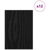 Dekoripaneelit 12 kpl Musta tammi 15 x 21 x 0,27 cm