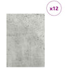 Dekoripaneelit 12 kpl Betoninharmaa 15 x 21 x 0,27 cm