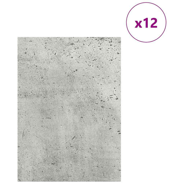 Dekoripaneelit 12 kpl Betoninharmaa 15 x 21 x 0,27 cm
