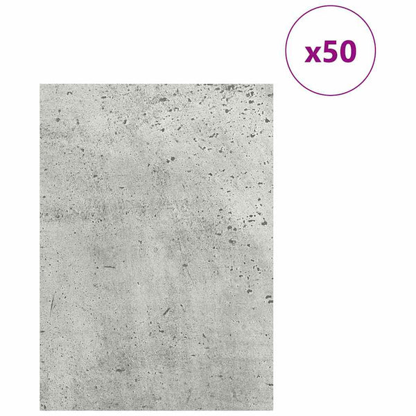Dekoripaneelit 50 kpl Betoninharmaa 15 x 21 x 0,27 cm