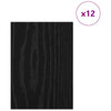 Dekoripaneelit 12 kpl Musta tammi 21 x 30 x 0,27 cm