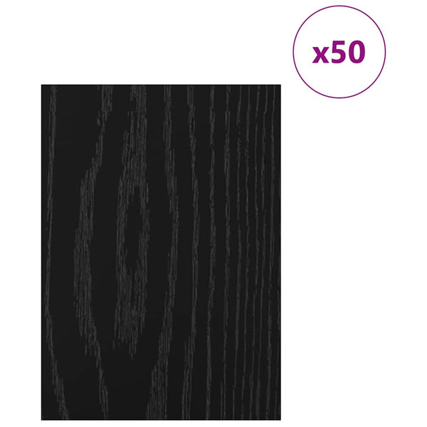Dekoripaneelit 50 kpl Musta tammi 21 x 30 x 0,27 cm