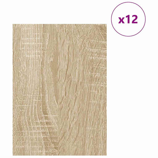 Dekoripaneelit 12 kpl Sonoma-tammi 30 x 42 x 0,27 cm