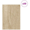 Dekoripaneelit 50 kpl Sonoma-tammi 30 x 42 x 0,27 cm