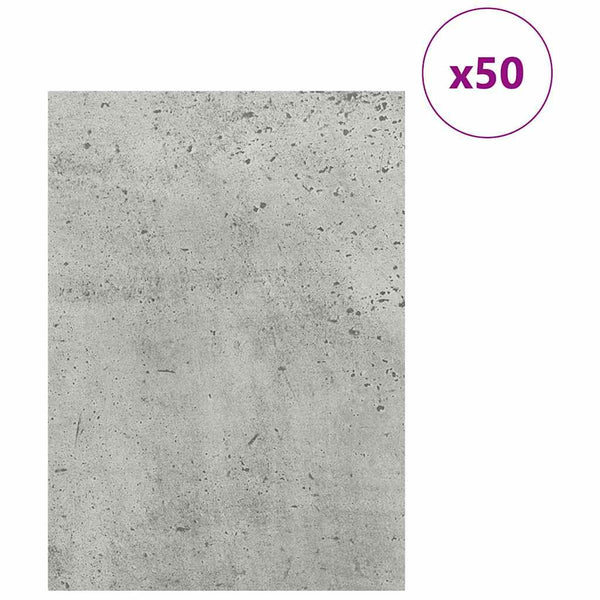 Dekoripaneelit 50 kpl Betoninharmaa 30 x 42 x 0,27 cm