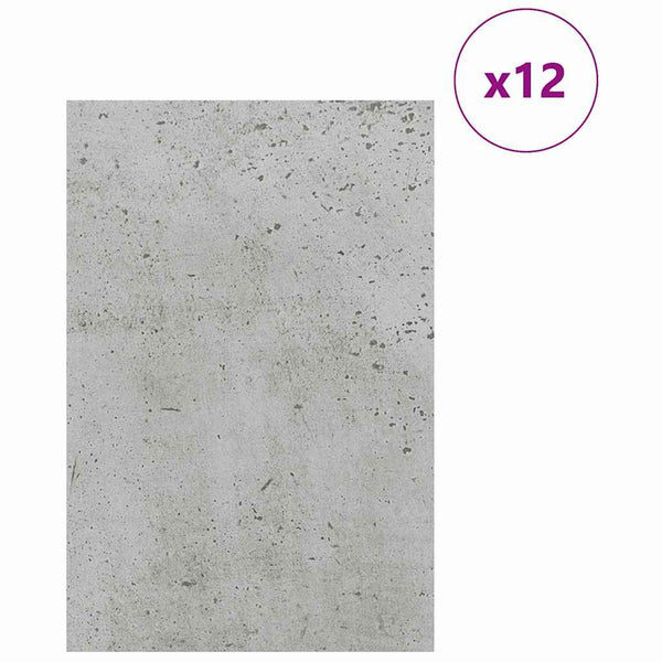 Dekoripaneelit 12 kpl Betoninharmaa 40 x 60 x 0,27 cm