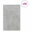 Dekoripaneelit 50 kpl Betoninharmaa 40 x 60 x 0,27 cm