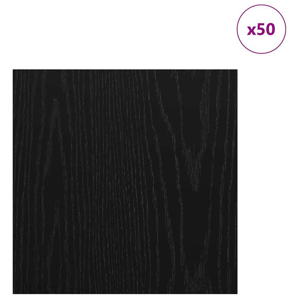 Dekoripaneelit 50 kpl Musta tammi. 30 x 30 x 0.27 cm